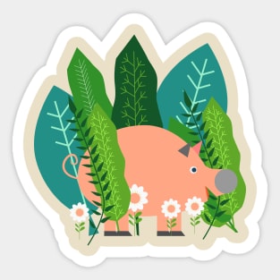 Piglet and sorrel Sticker